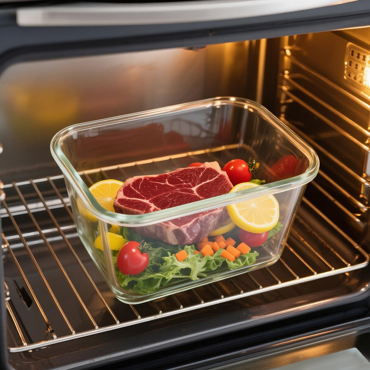 Hontent dishwasher safe glass container simplifies cleanup.