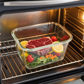 Hontent dishwasher safe glass container simplifies cleanup.