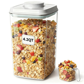 Hontent Pop lid top enables one-handed access for quick kitchen use.