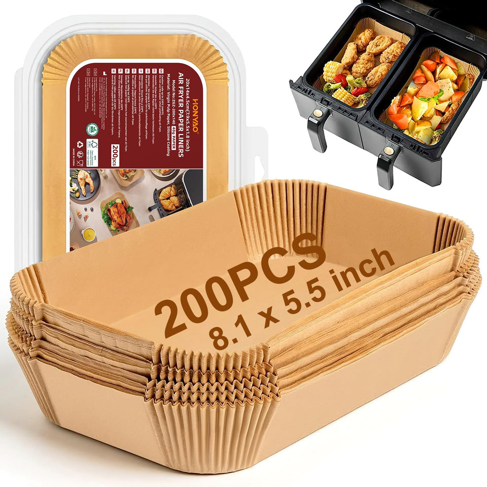 HONYAO air fryer liner fits Ninja DZ401 top drawer for mess-free cooking.