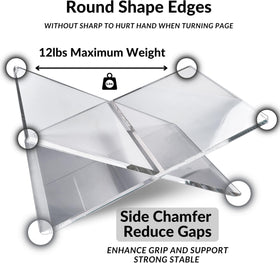 Honygebia clear acrylic open-reading-angle ideal for cookbook use