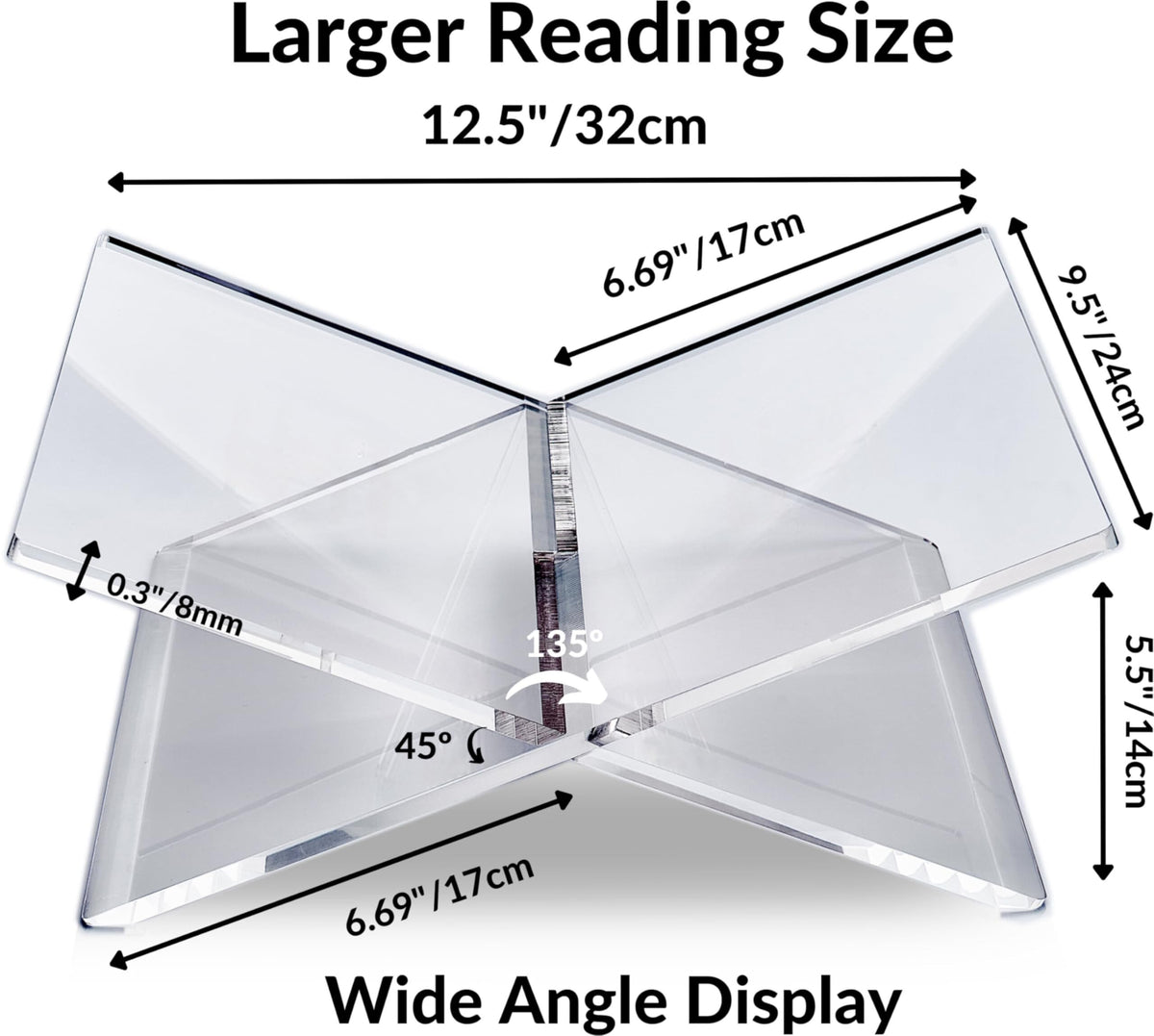 Honygebia tabletop display view for magazines in a reception
