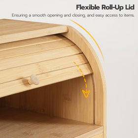 HOOBRO bread box back vents for improved air circulation.