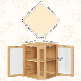 HOOBRO acrylic double doors reveal pastries with stylish water-wave panels.