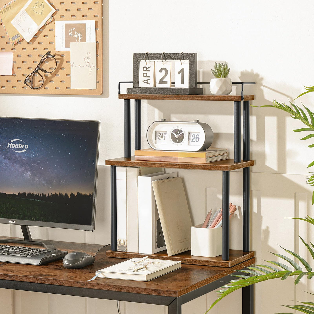 HOOBRO BF02TL01 countertop storage on desk for neat files and supplies