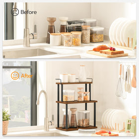 HOOBRO BF02TL01 rustic brown and black finish adds industrial charm