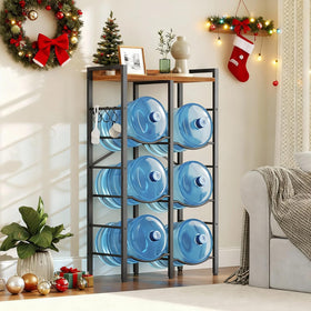 HOOBRO three-tier rack side angle maximizes vertical storage in tight spaces.