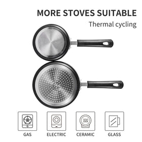 HooJay 2 Qt nonstick saucepan ideal for simmering sauces and pastas