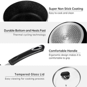 HooJay saucepan with glass lid preserves flavor during cooking