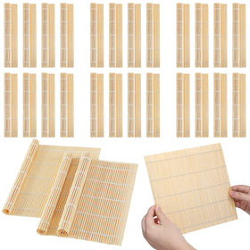 Hoolerry bamboo sushi rolling mat set of 24 for easy at home rolls and family nights
