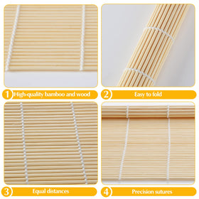 Hoolerry non-stick bamboo mat designed for simple cleaning after sushi making