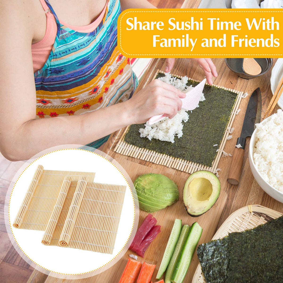 Hoolerry party sushi making kit for entertaining guests with hands-on cooking