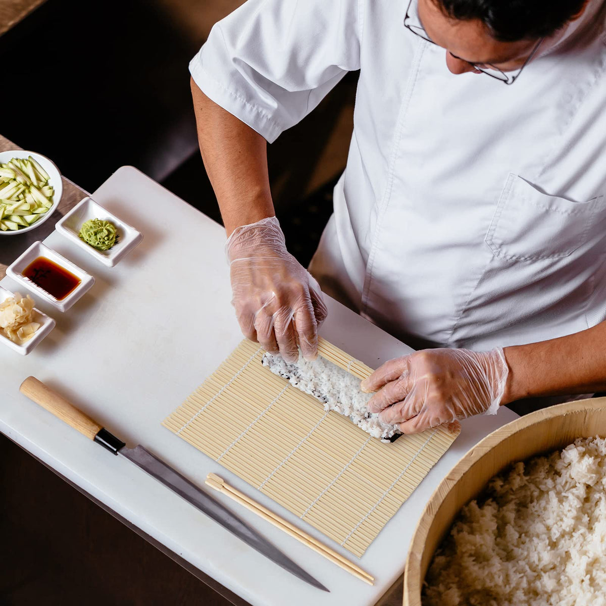 Hoolerry sushi roll mat with easy-clean design for quick cleanup