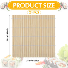 Hoolerry square 9.5 inch sushi rolling board for neat, consistent sushi rolls