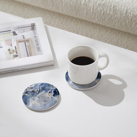 Hoomey absorbent ceramic coasters wick drips to keep tables clean.