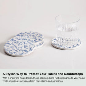 Hoomey ceramic absorbent coasters soak spills quickly to keep tables clean.
