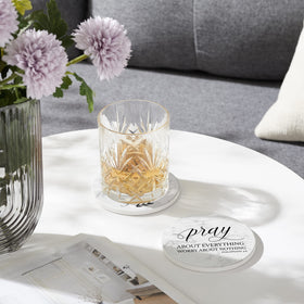 Hoomey ceramic absorbent coasters quickly wick moisture for a dry, pristine surface.