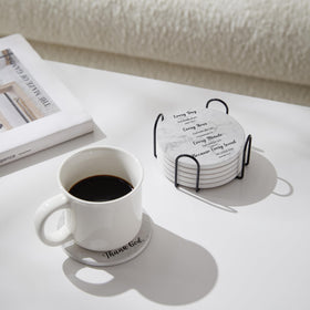 Hoomey four-inch diameter coasters fit most cups and mugs securely.