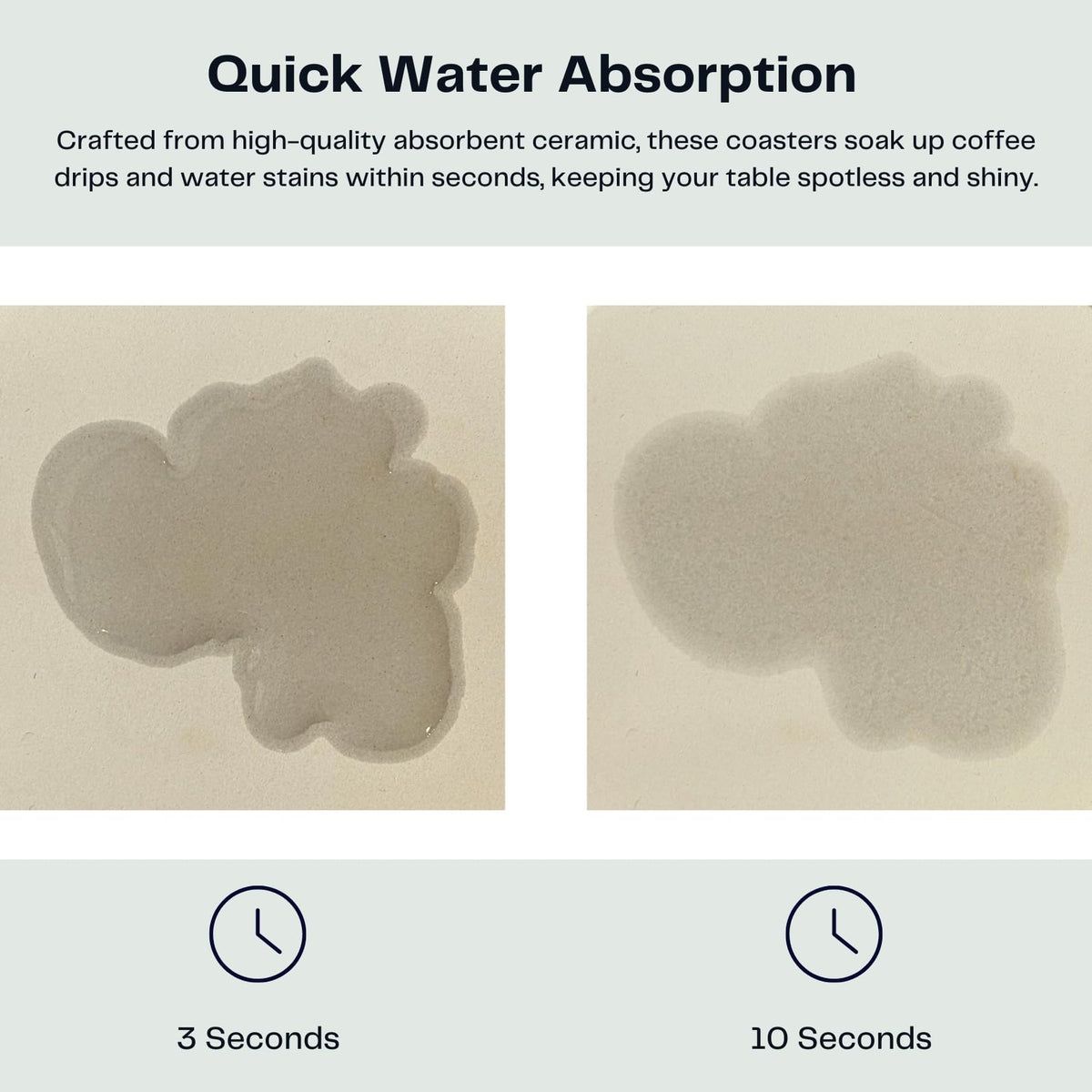Hoomey cork-backed coasters guard surfaces and prevent scratches.