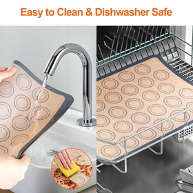 HOOMIL mats fitting standard half-sheet pans for versatile baking