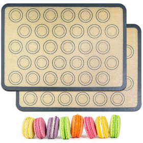 HOOMIL macaron silicone baking mat on a rectangle setup for even heat