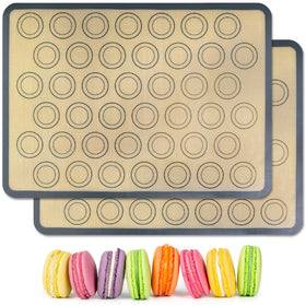HOOMIL macaron silicone baking mats 18x13 with non-stick release for macarons