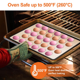 HOOMIL included 30-cavity macaron template for uniform results