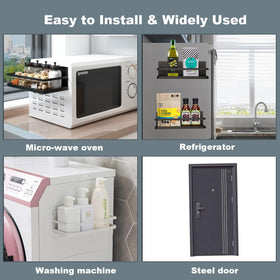 Hoopoton space-saving design maximizes fridge and cabinet side storage.