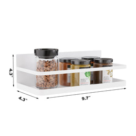 Hoopoton spice jar holder with magnetic mount keeps jars organized.