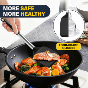 Hoosook spatula turner flips delicate foods with care.