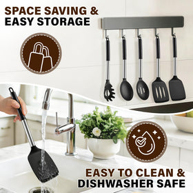 Hoosook utensil set with stainless steel core offers lasting durability.