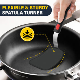 Hoosook silicone handle design offers a comfortable, non-slip grip during cooking.