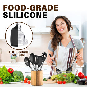Hoosook utensil set hangs neatly for quick drying and access.