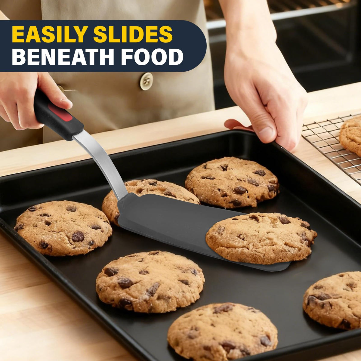 Hoosook non-stick friendly spatulas protect coated cookware from scratches.