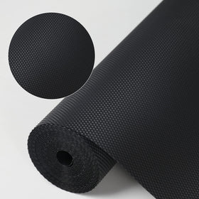 HooTown non-adhesive shelf liner for kitchen use, safe with produce and easy cleaning.
