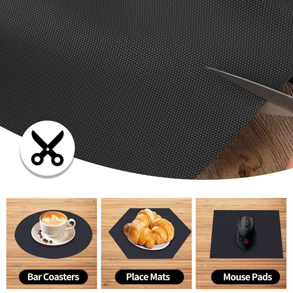 HooTown shelf liner is easy to clean and cut to fit any shelf.