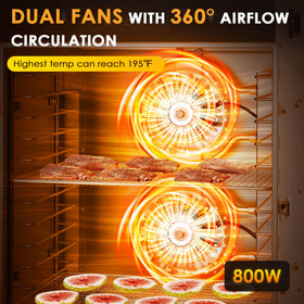 HOPERAN dehydrator with digital timer enables precise, consistent drying.