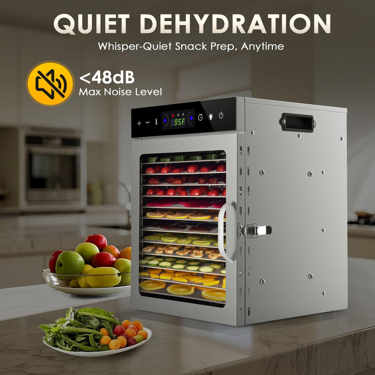 HOPERAN dehydrator with glass front door for easy progress checks.