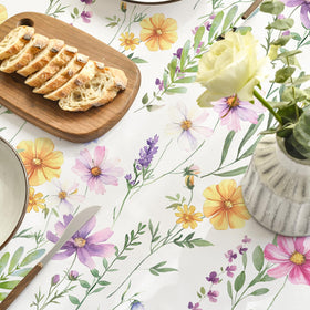 Horaldaily colorful daisy pattern tablecloth enhances mood and decor