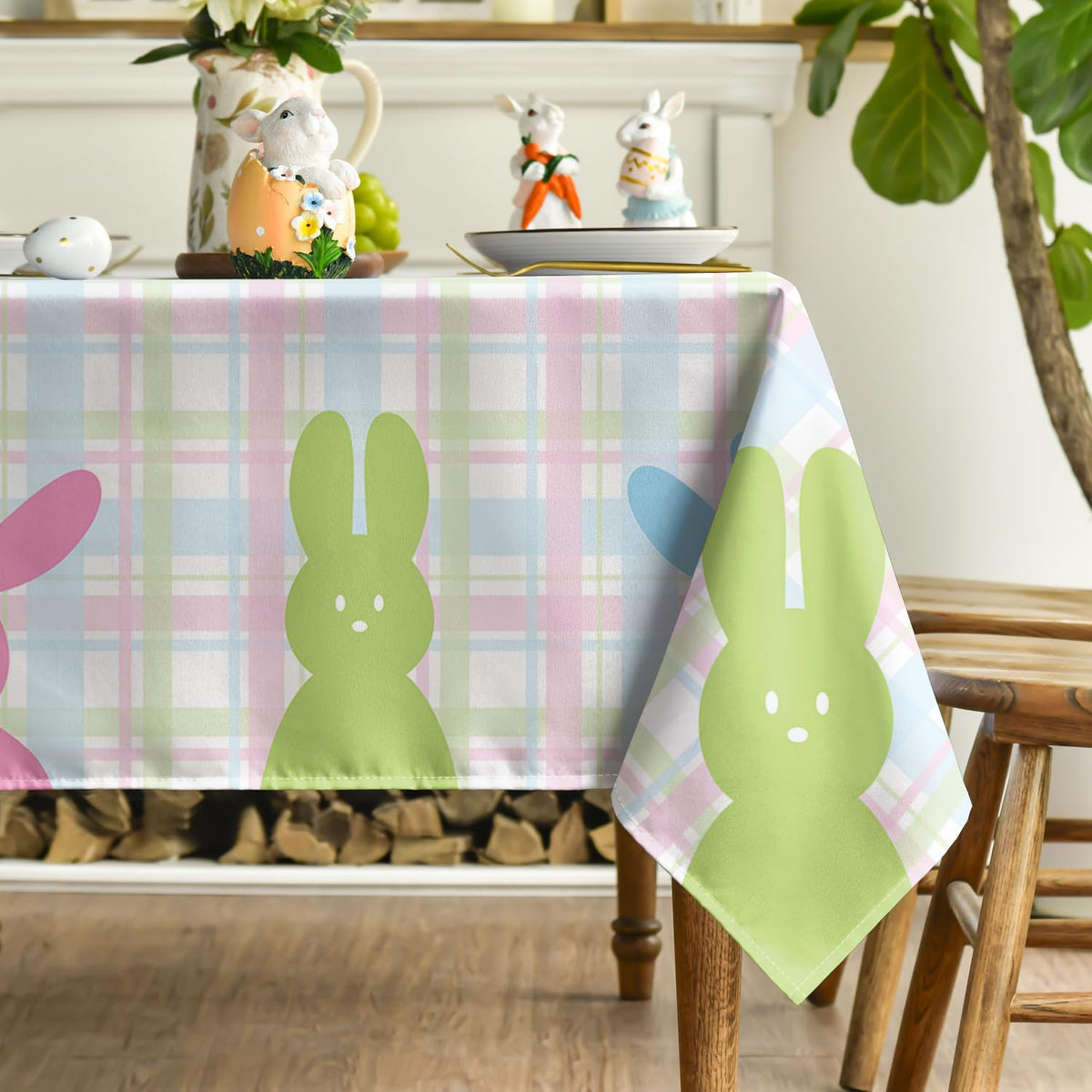 Horaldaily durable polyester fabric tablecloth for everyday meals