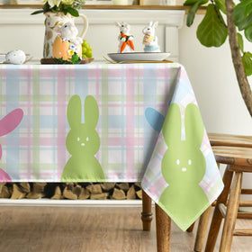 Horaldaily durable polyester fabric tablecloth for everyday meals
