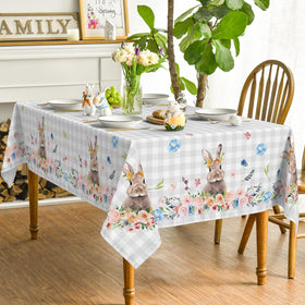 Horaldaily polyester tablecloth resists stains and sun fading for long-lasting decor