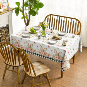 Horaldaily tablecloth features spring flowers for bright dining decor.