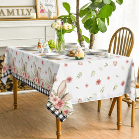 Horaldaily polyester tablecloth resists shrinking and fading over time.