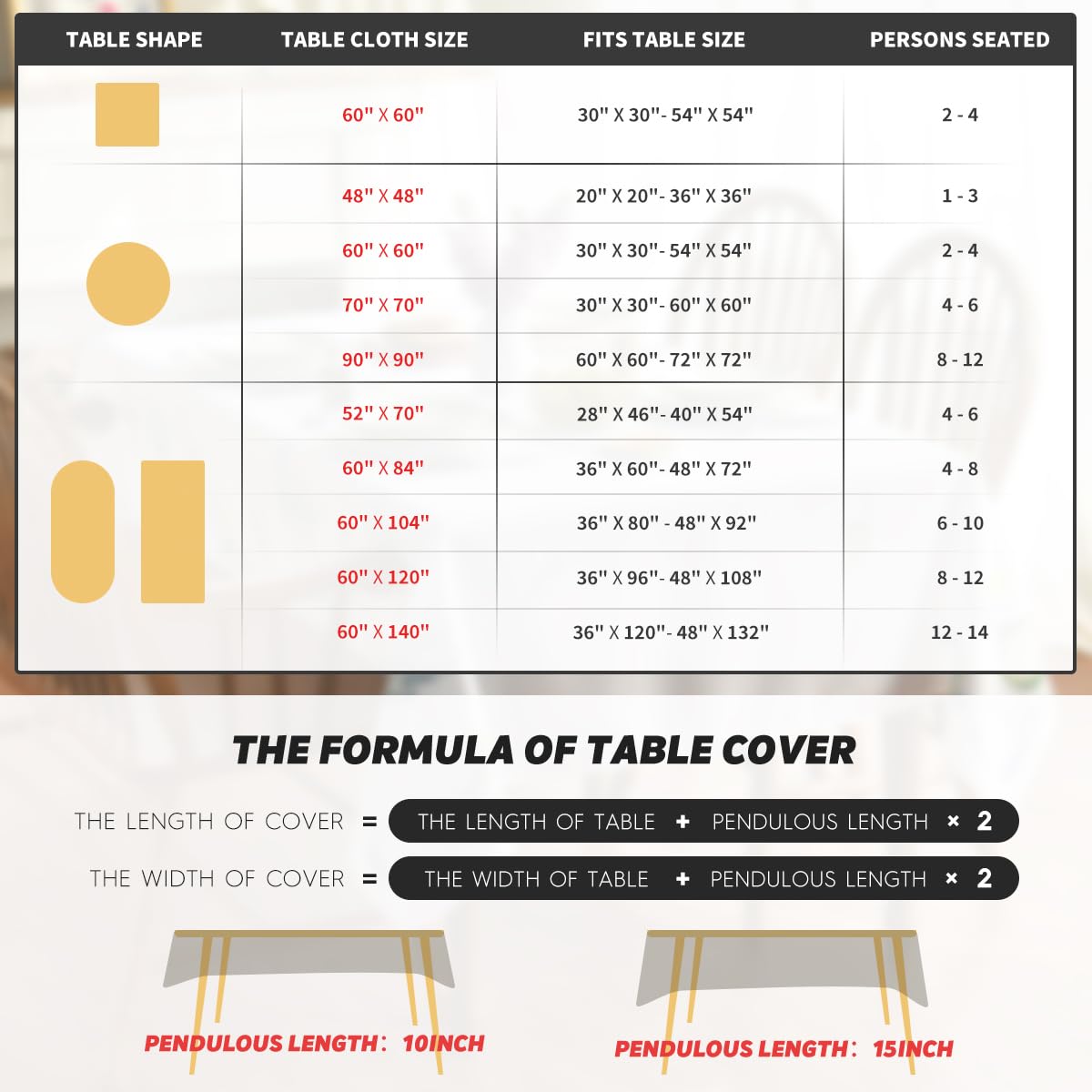 Horaldaily tablecloth holiday decor ideal for seasonal parties and décor.