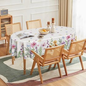 Horaldaily Spring Tablecloth on dining table, ideal for daily meals and gatherings