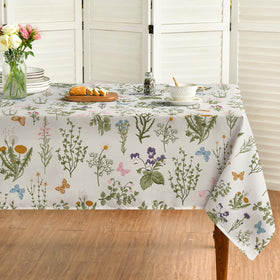 Horaldaily watercolor-wildflowers tablecloth enhances outdoor gatherings.