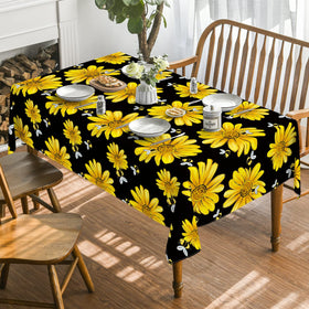 Horaldaily tablecloth colorful pattern closeup shows vibrant print for festive tables.