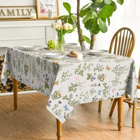 Horaldaily tablecloth-washable-60x84 offers easy cleanup after meals.