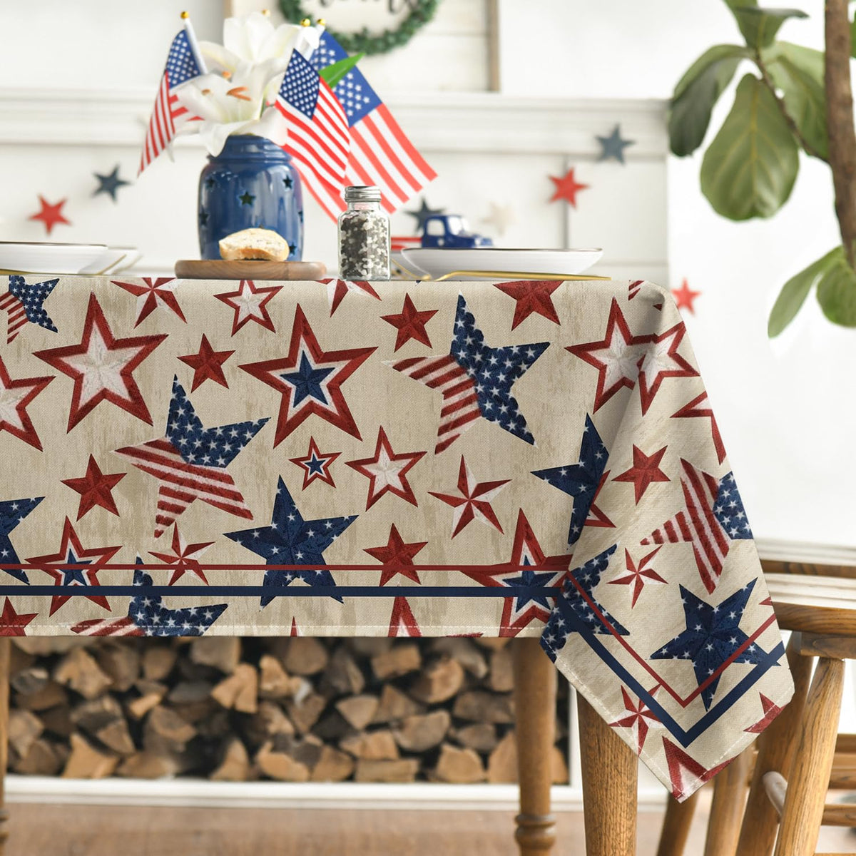 Horaldaily washable tablecloth stays vibrant after repeats in washing.